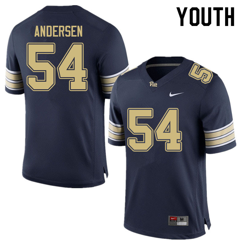 Youth #54 Trey Andersen Pitt Panthers College Football Jerseys Sale-Navy